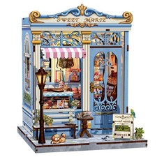 3D Puzzle Book Nook Kit, DIY Miniature Dollhouse Kit for Adults