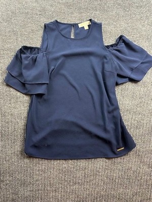Michael Michael Kors Cold Shoulder Navy Top Size  S