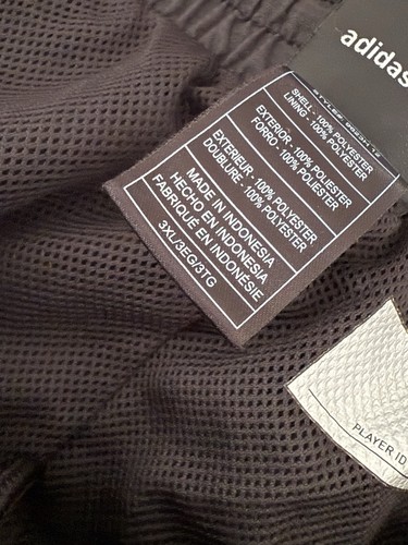 Adidas Mens 3XL Solid Black Pants Mesh Lined Zip Ankle Straight Vented Wind 33L - Picture 8 of 11