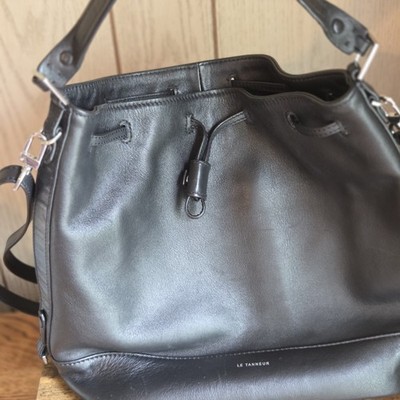 LE TANNEUR BUCKET BAG SMOOTH LEATHER BLACK GORGEOUS 