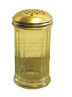 RIBBED GLASS RESTAURANT STYLE PARMESAN CHEESE/SUGAR SHAKER/DISPENSER 5.5" GOOD++