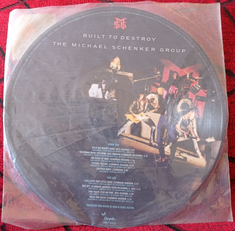 THE MICHAEL SCHENKER GROUP **Built To Destroy** ORIGINAL 1983 UK LP ...