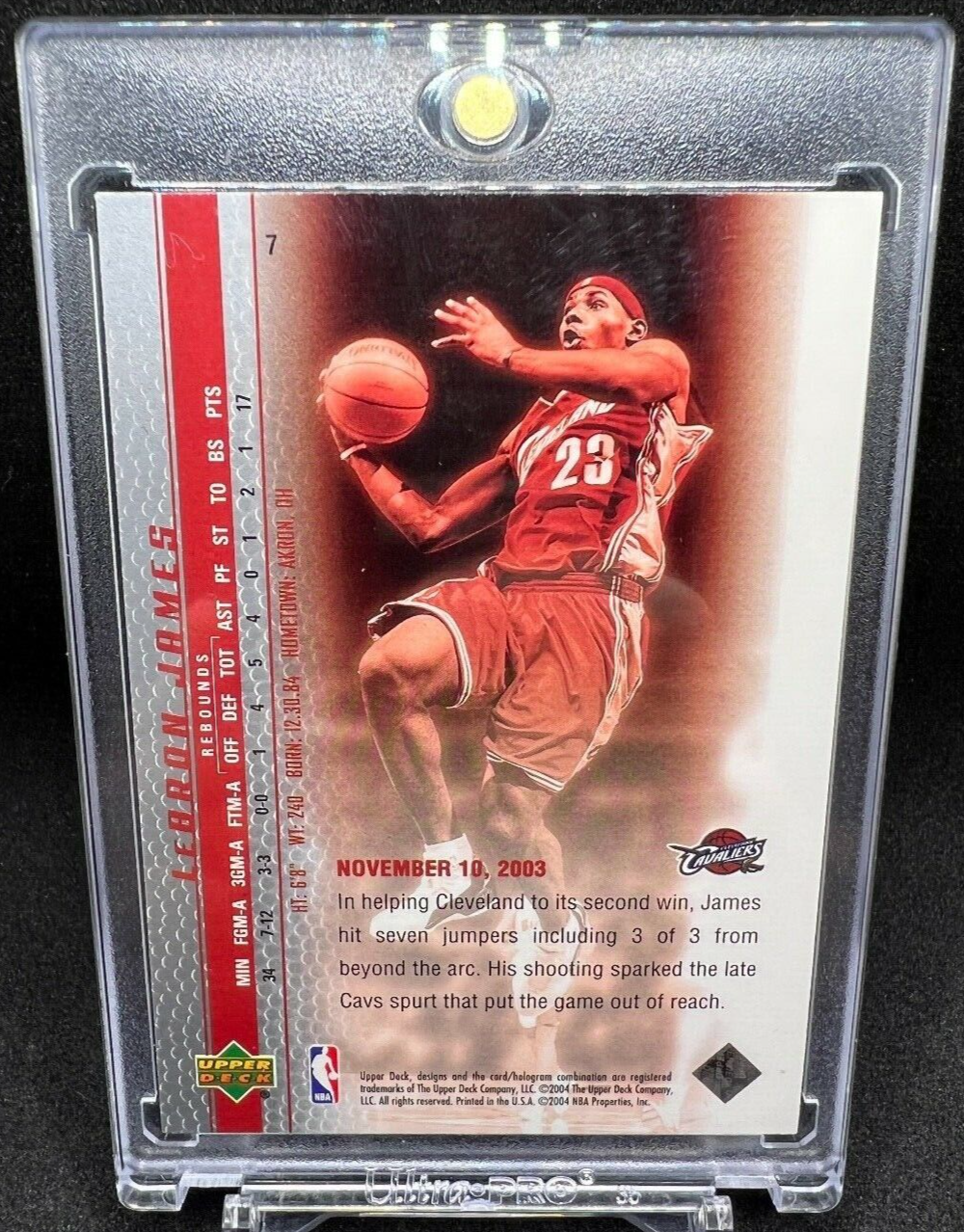 Lebron James ROOKIE CARD 2003 UPPER DECK EXPLODING INVESTMENT - Mint Condition! - Picture 5 of 8
