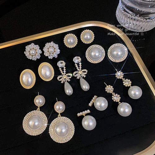 925 Sterling Silver Crystal Stud Earrings Jewelry Women Girls Gift UK