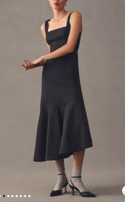 Anthropologie The Ariana Square-Neck Asymmetrical Ruffle-Hem Dress. Size LP | eBay Anthropologie The Ariana Square-Neck Asymmetrical Ruffle-Hem Dress. Size LP | eBay