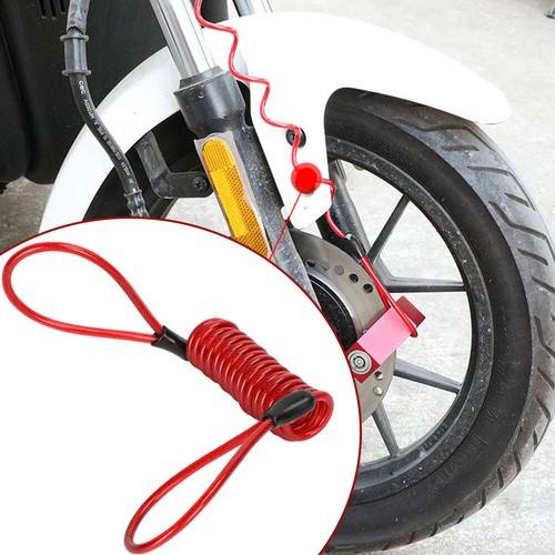 120cm Motorcycle Scooter Brake Disc Lock Cable Anti-Theft Bicycle Spring Rope - Picture 2 of 15
