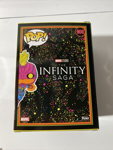 Funko Pop! Marvel Infinity Saga CAPTAIN MARVEL #908 Black Light Target Exclusive - Picture 2 of 2