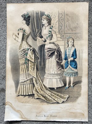 Die neueste französische Mode 1856 ausdrücklich modelliert für Sylvia s Home Journal 