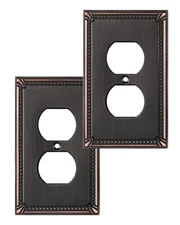 DEWENWILS Wall Plate Switch Plate Outlet Cover, Aged Bronze Light Switch  2 PK