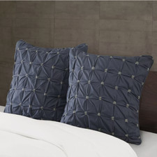 INK IVY Embroidered Euro Sham Cover one for Elegant Home 26x26" Bed/Sofa