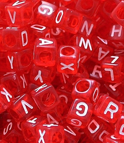 100pcs 6mm cube colourful mixed letters acrylic Alphabet beads DIY Jewel Craft - Picture 7 of 18