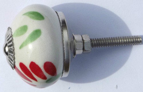 Ceramic Knob Handle Pull door drawer cupboard cabinet wardrobe porcelain chrome - Picture 86 of 228