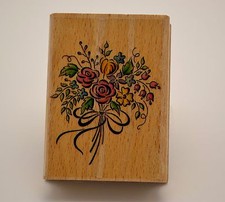 Rubber Stamp Floral Bouquet StampCraft 440H24 EUC