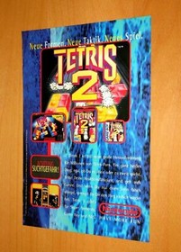 1993 Tetris 2 Nintendo SNES NES Game Boy Vintage Promo Poster / Ad Art Print