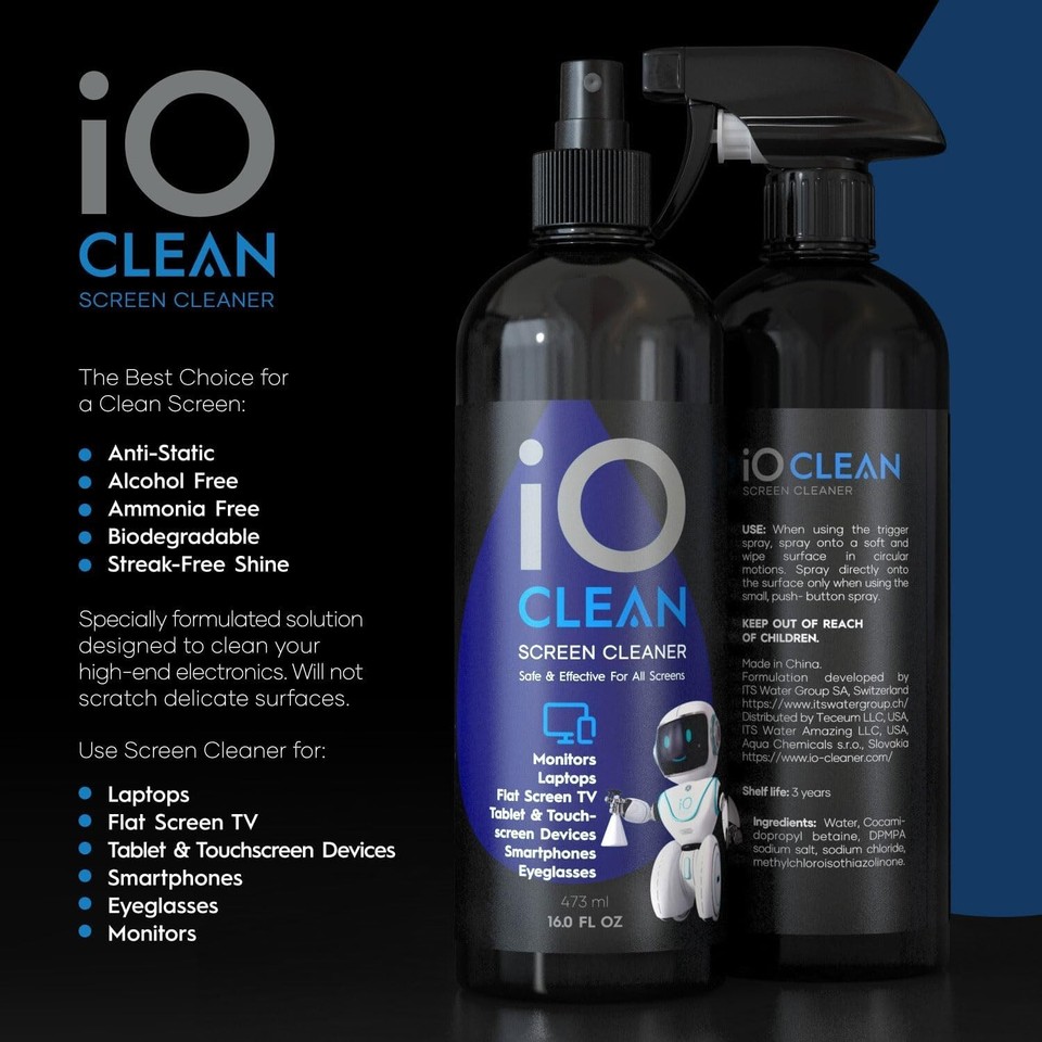 Screen Cleaner Spray (16Oz - 473Ml) – Best Large Cleaning Kit for LCD ...
