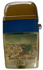 VINTAGE SCRIPTO VU-LIGHTER “MUNICIPAL YAUHT CLUB”ADVERTISING LIGHTER SAN DIEGO