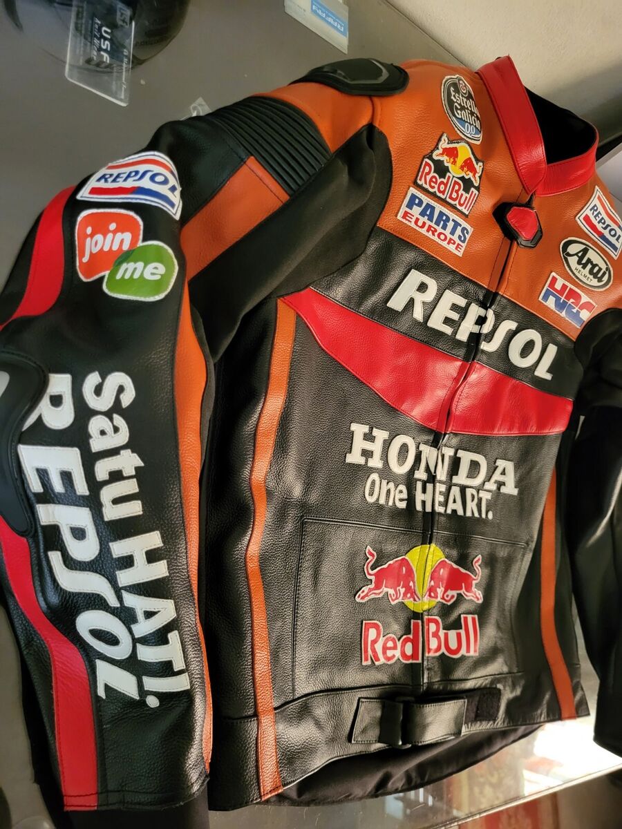 New Honda Repsol motorbike leather jacket with complete New Honda Repsol motorbike leather jacket with complete