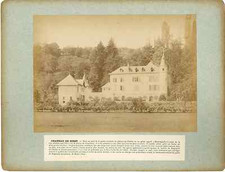France, château de Bissy  vintage albumen print. Tirage albuminé  17x22  C