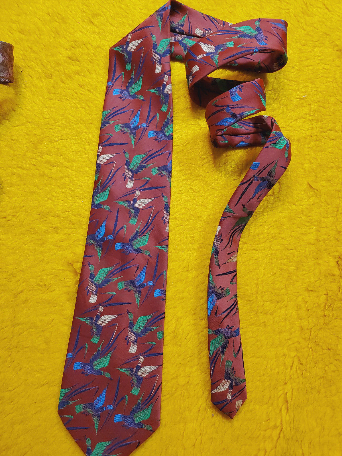 1970s VINTAGE JOHNNY CARSON MENS TIE CARAMEL BROW… Gem