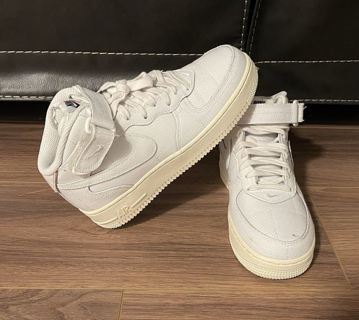 Nike Air Force 1 '07 Mid LX 'White Canvas' • Wmns Sz 7.5 | eBay
