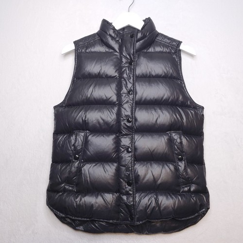J CREW Alhambra Puffer Down Vest Shiny Ripstop Gorpcore Cyber Black Womens Sz S - Picture 3 of 10