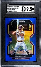 2022 Panini Prizm DP #165 Sean McLain BLUE PRIZM /99 SGC 9.5 w/10 AUTO