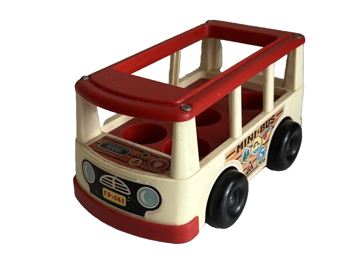 Set Vintage Fisher-Price Bus 141 - Jouet Ancien En Bon état - Occasion
