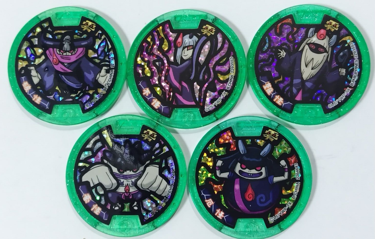 Yo-Kai Watch Medal The Wicked tribe Kaima Yokai Z Medals Lot of 5