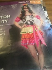 Halloween Costume Skeleton Beauty Womans Size Medium 8-10