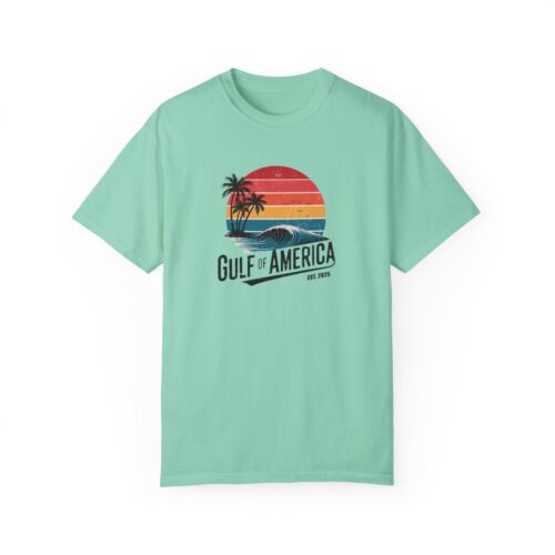 Gulf of America Garment-Dyed T-shirt, Beach Vibes, Summer Apparel, Unisex Style - Picture 3 of 24