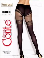 Conte Delight 50 Den - Fantasy Women's Tights "stockings with openwork panties"