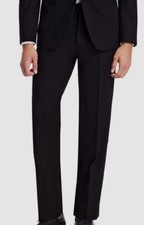  495 Armani Collezioni Men's Black-Fit Tuxedo Wool Dress Suit Pants 40W 32L