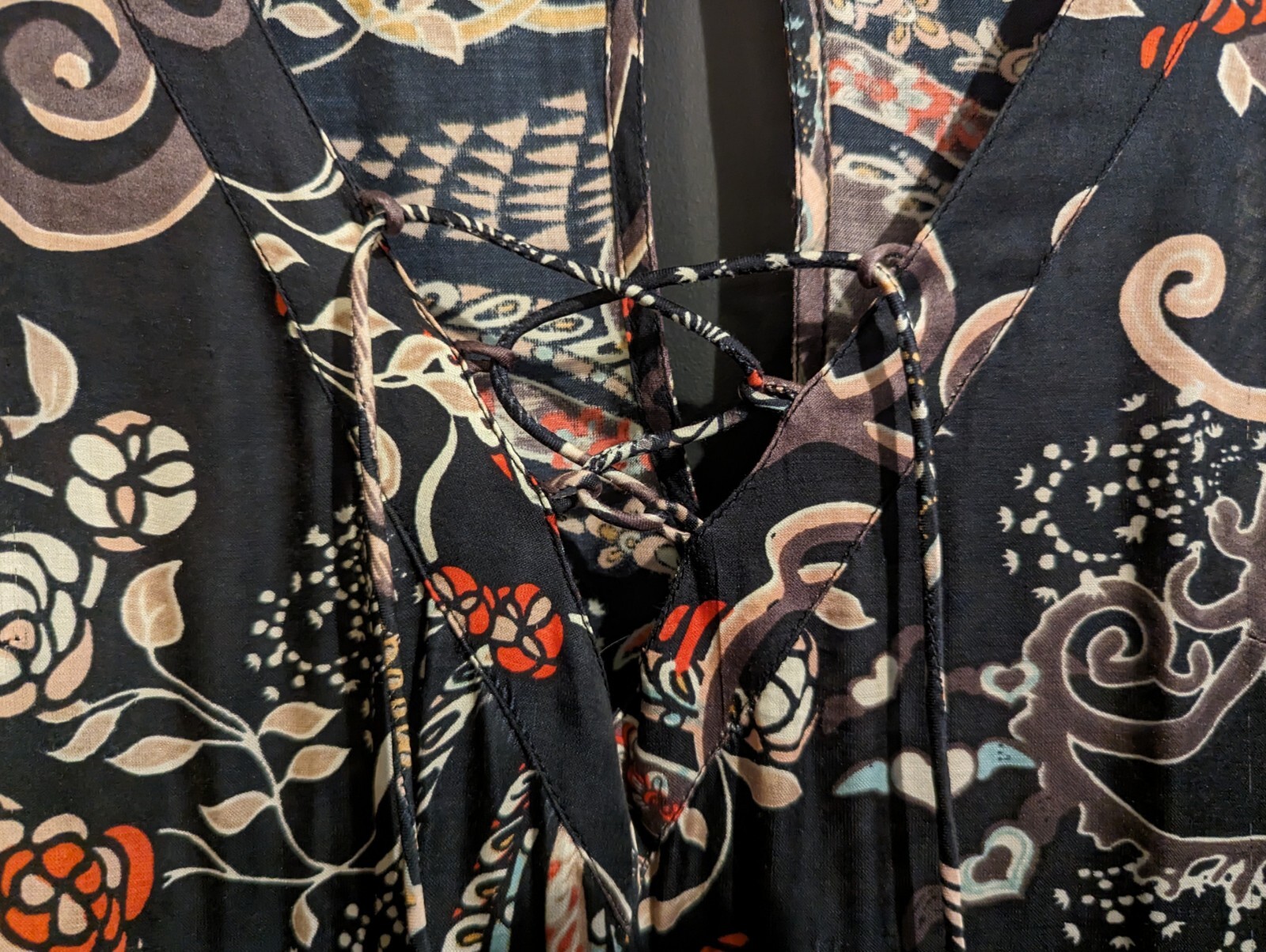 Odd Molly Women's Almost Black Backstage Floral Sleeveless Maxi Dress Size 0