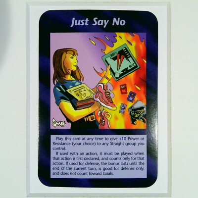 JUST SAY NO Illuminati New World Order INWO TCG/CCG Plot Unlimited Common