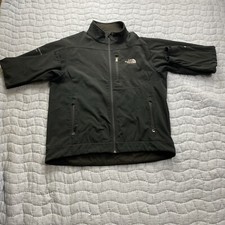 The North Face Jacket Mens Medium Black Apex Full Zip Softshell Hiking Outdoors