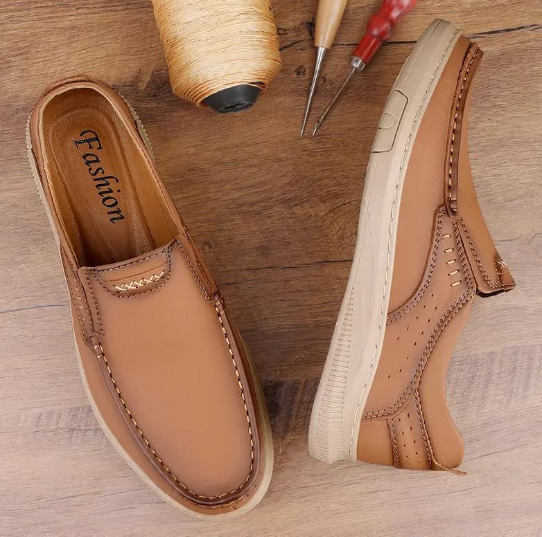 SAOLA Abito da guida business slip on chic da uomo punta rotonda Oxford scarpe da guida business nuovo