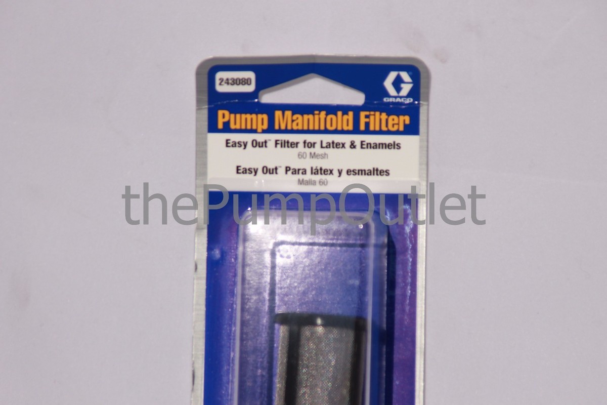 ⭐︎⭐︎ Graco ES/GS 60-Mesh Paint Sprayer Manifold Filter 243080