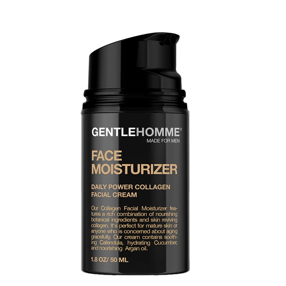 Crema hidratante facial de colágeno Gentlehomme - Crema facial de día y de noche para hombres - PACK DE 3 Foto 3 de 4