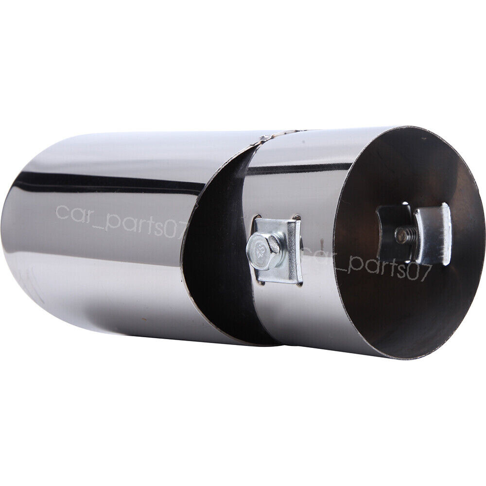 2x Car Exhaust Pipe Rear Tail Muffler Chrome Steel Tip For Maserati MC20 22-24