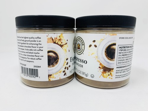 KING ARTHUR Premium Espresso Powder *Set of 2* Concentrated for Baking 3 oz/ 85g - Picture 5 of 8