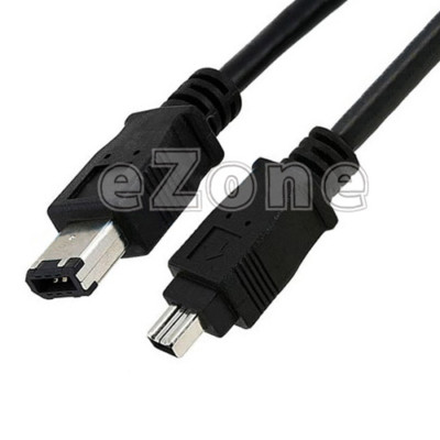 10 Ft High Performance 4 pin to 6 pin IEEE 1394 Firewire  Cable