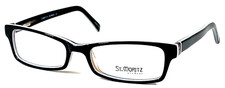 ST MORITZ  CYBER Z  NOS Black Polish/White Eyeglasses Frame 50-17-137