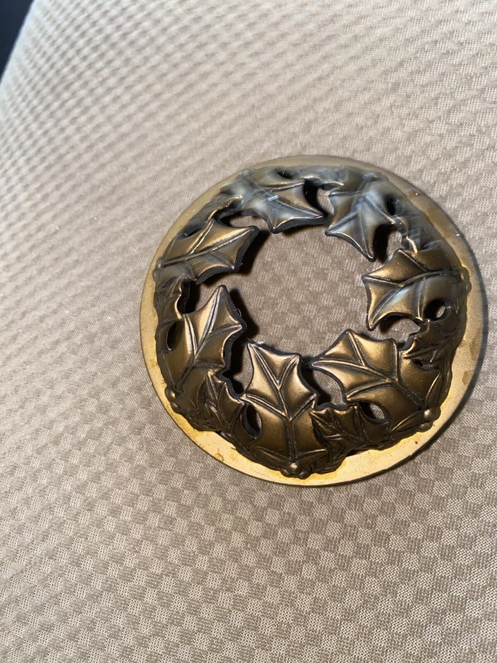 Yankee Candle Metal Jar Topper. Antique Gold. Christmas Holly - Изображение 2 из 4