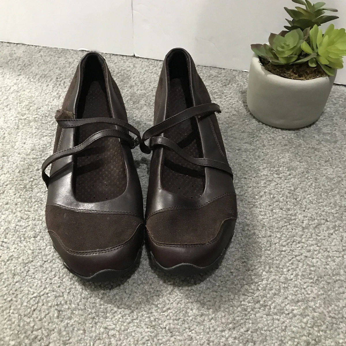 Skechers Jane Biker Flats Shoes Leather Suede Toffee Brown Women&#039;s Sz 9 EUC | eBay