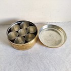 1930s Vintage Primitive 7 Compartments Brass Spice Box Kitchenware Props M212