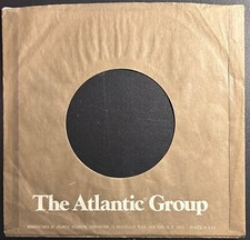 Atlantic Records 45rpm commercial/company sleeves: Lot of 10