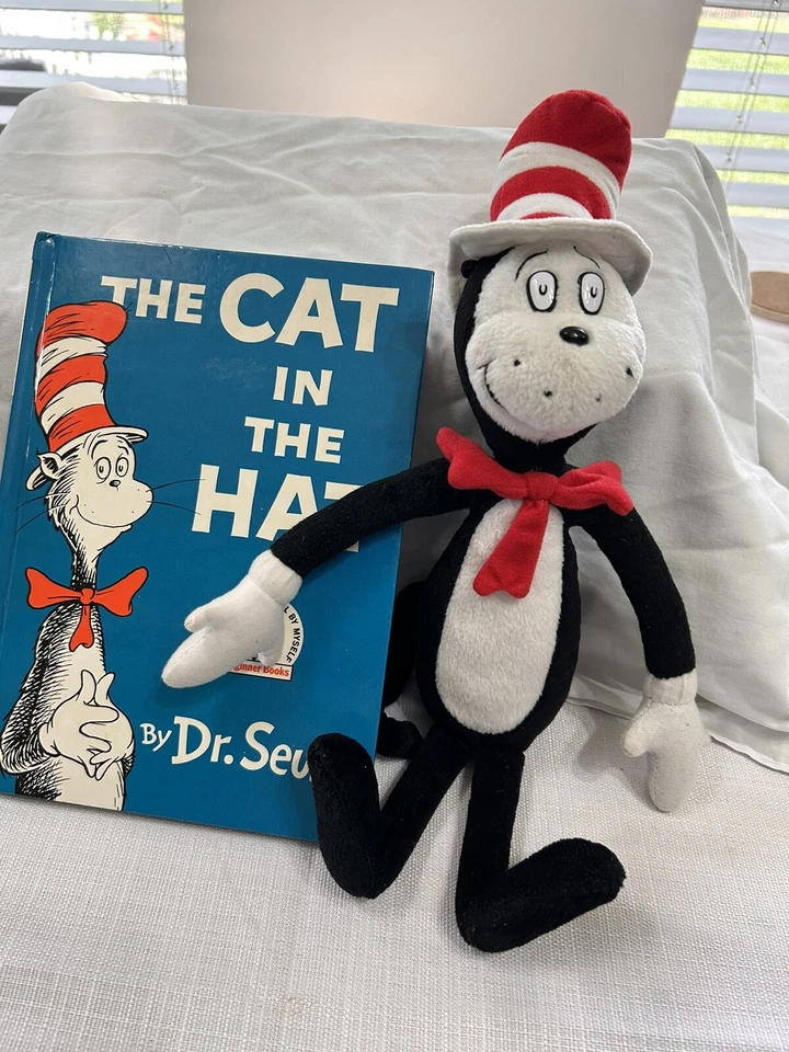 "El gato en el sombrero 14"" peluche, libro Dr. Seuss Plus: El gato en el sombrero" Foto 2 de 4