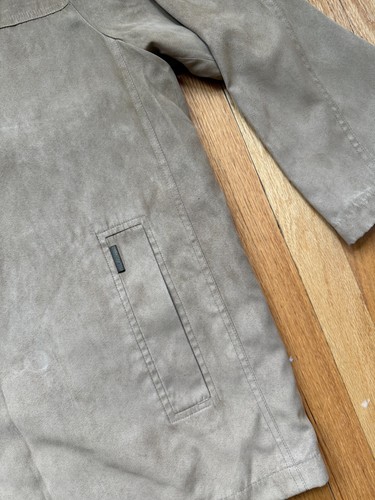 Mens Suede Button Down Jacket Tan - Impermeable by weatherproof - Large L - Picture 4 of 20