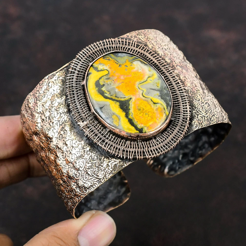 大黄蜂碧玉首饰铜妈妈礼物线包装可调节手镯 — 第 2/4 张图片