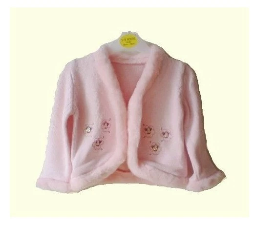 Matalan Toodler Girls Pink Dazzling Faux Fur Jacket Cardigan 18